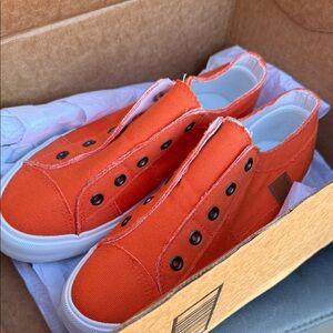 Orange Slip-On Shoes